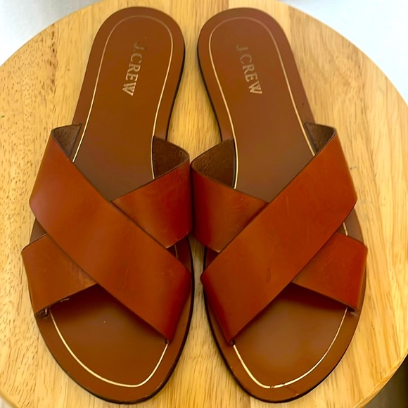 JCrew “Cyprus” Leather Sandals Sz 9 - Picture 1 of 6